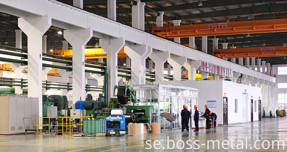 stainless steel coil production line work shop flatting